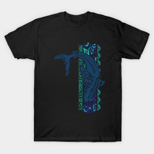 Hawaiian - Samoan - Polynesian Tribal Shark Dive T-Shirt